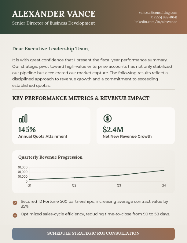 Strategic Account Executive Sales Letter