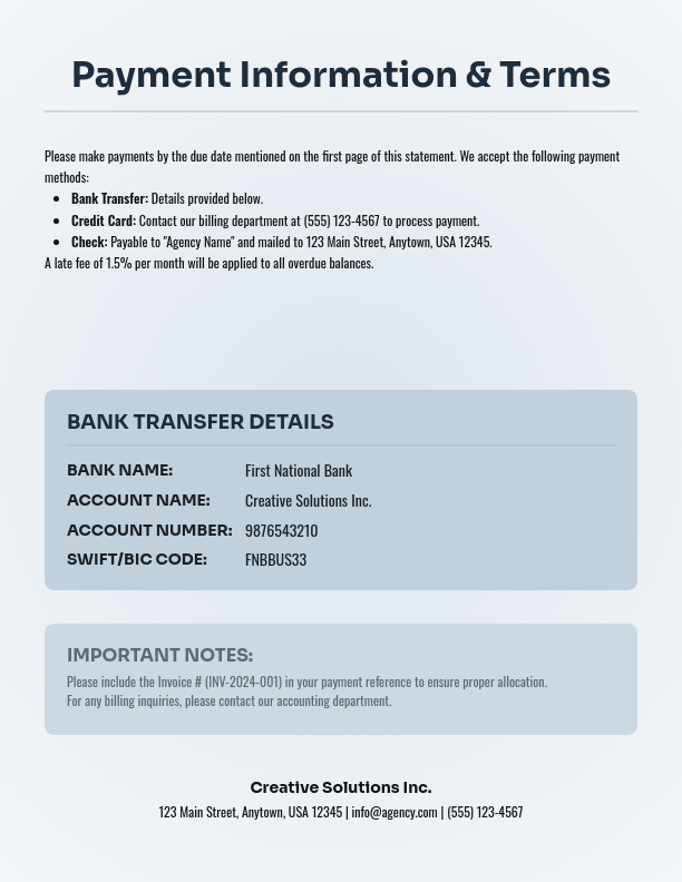 Modern Marketing Agency Service Invoice