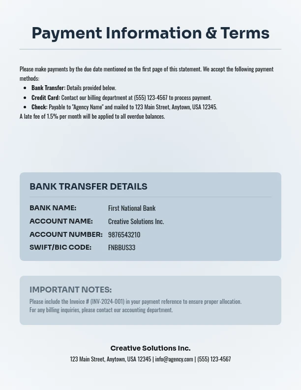 Modern Marketing Agency Service Invoice