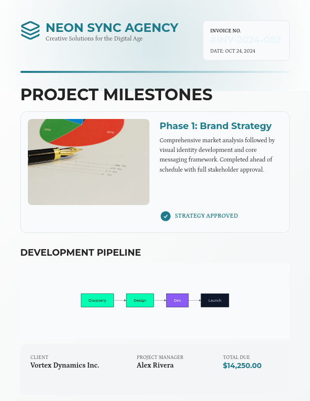 Modern Creative Agency Billing Ledger