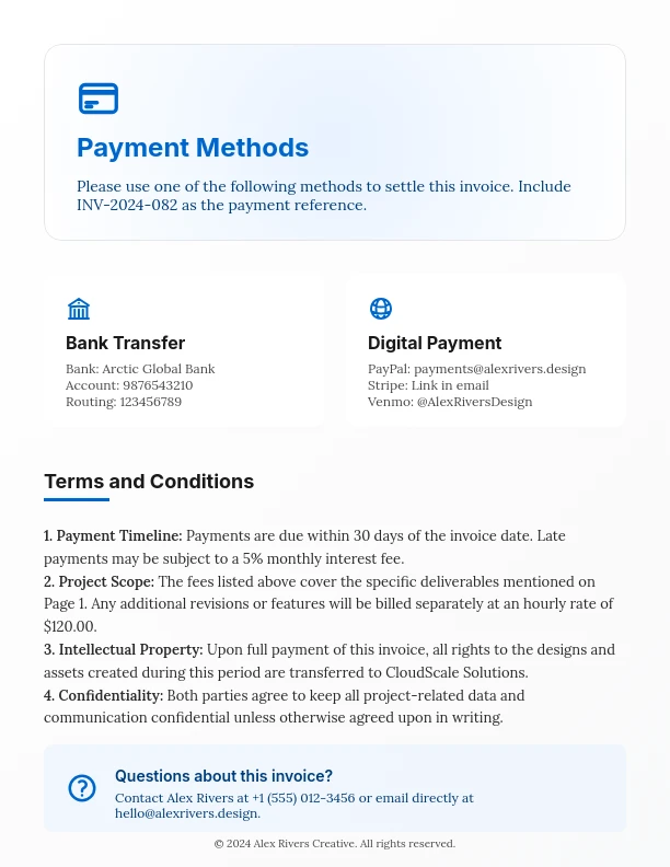 Modern Independent Contractor Project Billing