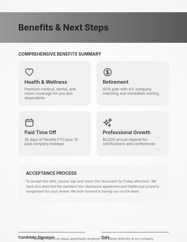 Professional Executive Job Offer