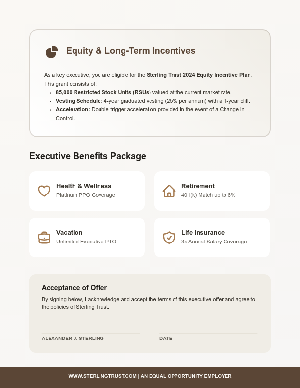 Executive Employment Offer Letter