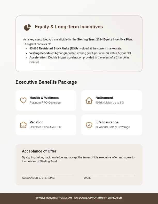 Executive Employment Offer Letter