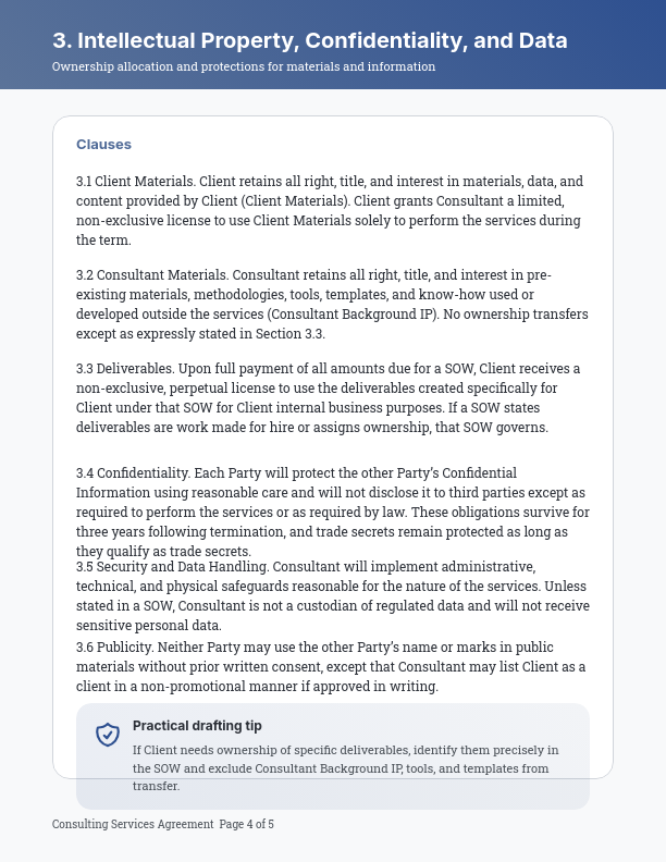 Strategic Consulting Master Agreement