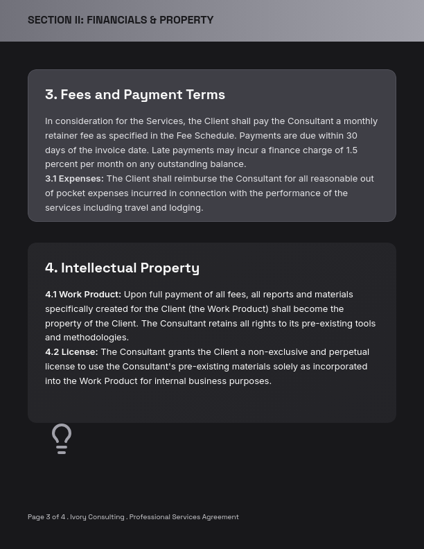 Professional Consulting Service Agreement