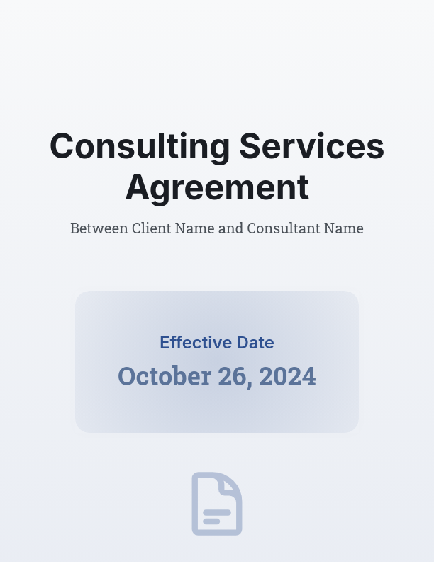 Strategic Consulting Master Service Terms