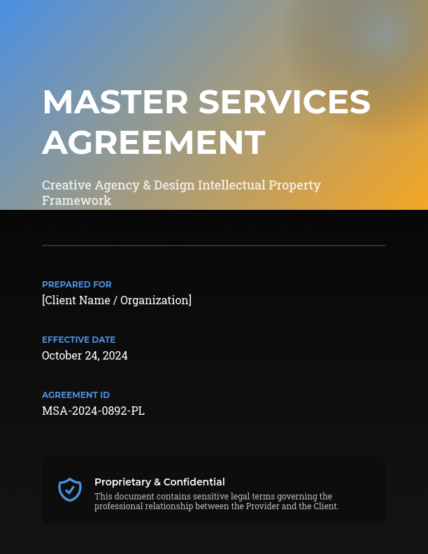 Master Service Agreement for Design Services