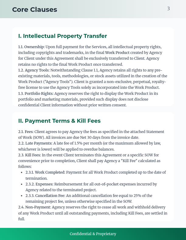 Creative Services Master Agreement