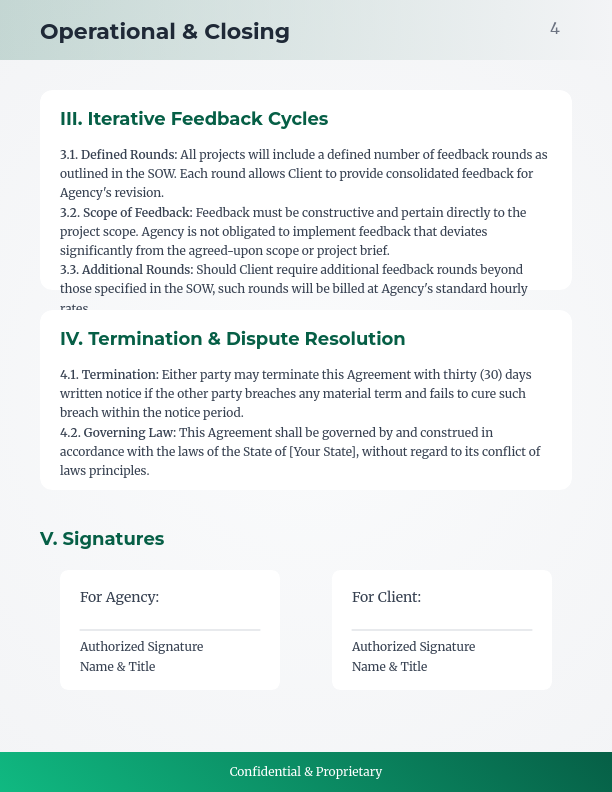 Creative Services Master Agreement