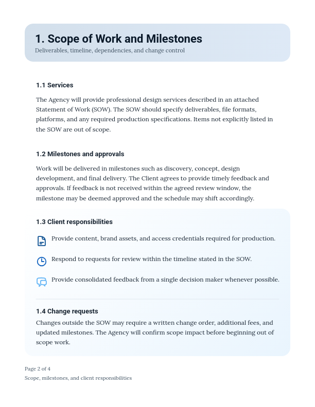 Visual Design Master Services Agreement