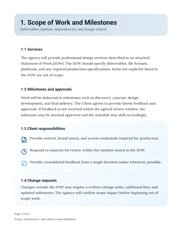 Visual Design Master Services Agreement