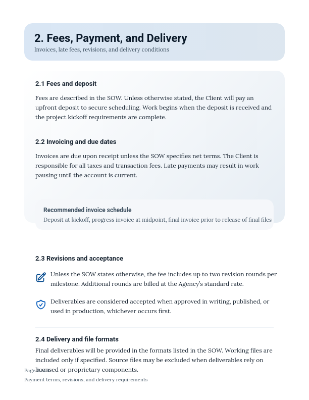 Visual Design Master Services Agreement