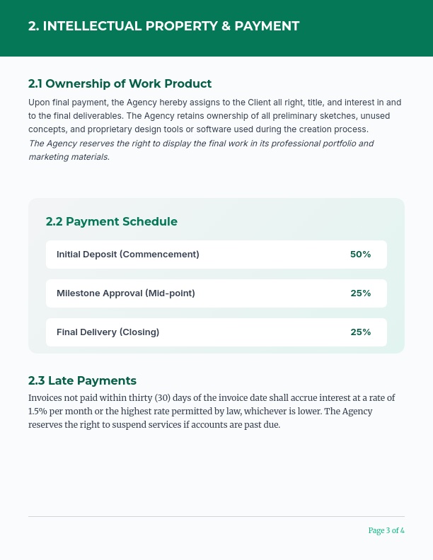 Design Agency Master Services Agreement