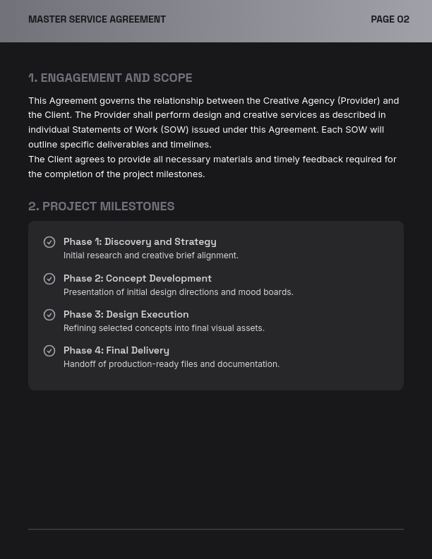 Design Services Master Agreement