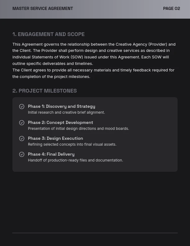 Design Services Master Agreement