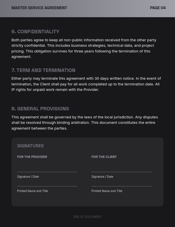 Design Services Master Agreement