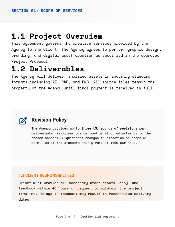 Creative Design Master Service Agreement