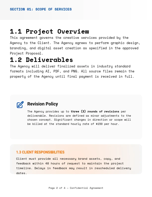 Creative Design Master Service Agreement