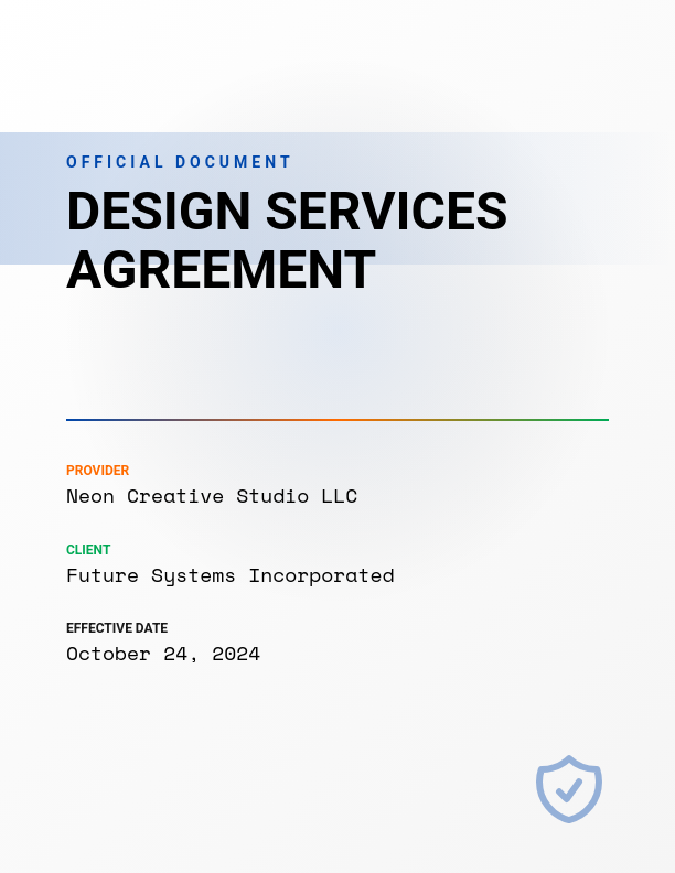Visual Design Master Service Agreement