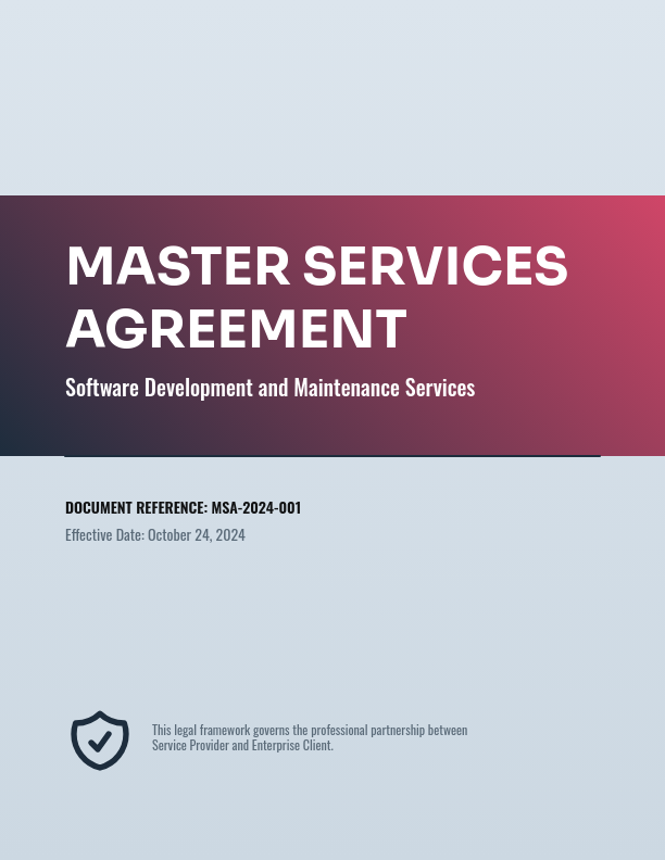 Enterprise Software Master Service Agreement