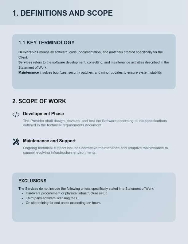 Enterprise Software Master Service Agreement