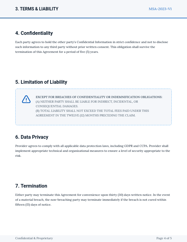 Enterprise Software Services Master Agreement