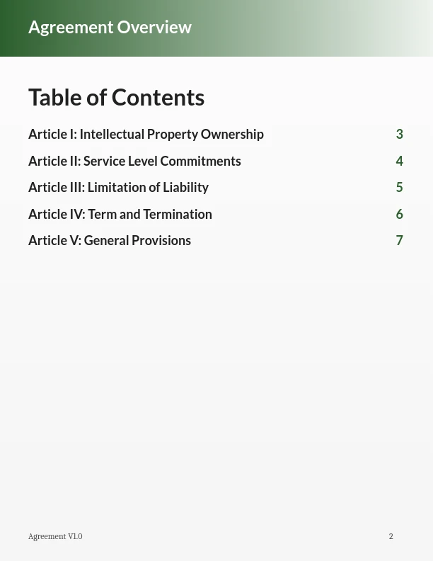 Enterprise Software Master Service Agreement