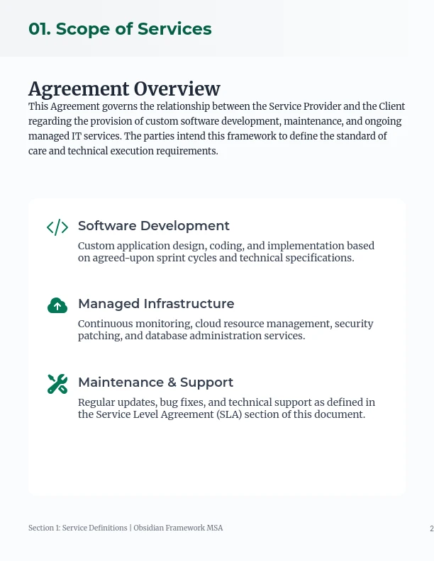 Software Master Service Agreement