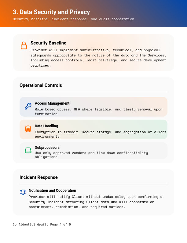 Software Development Master Service Agreement