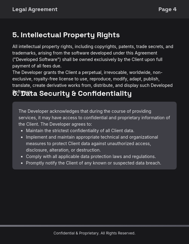 Software Master Service Agreement