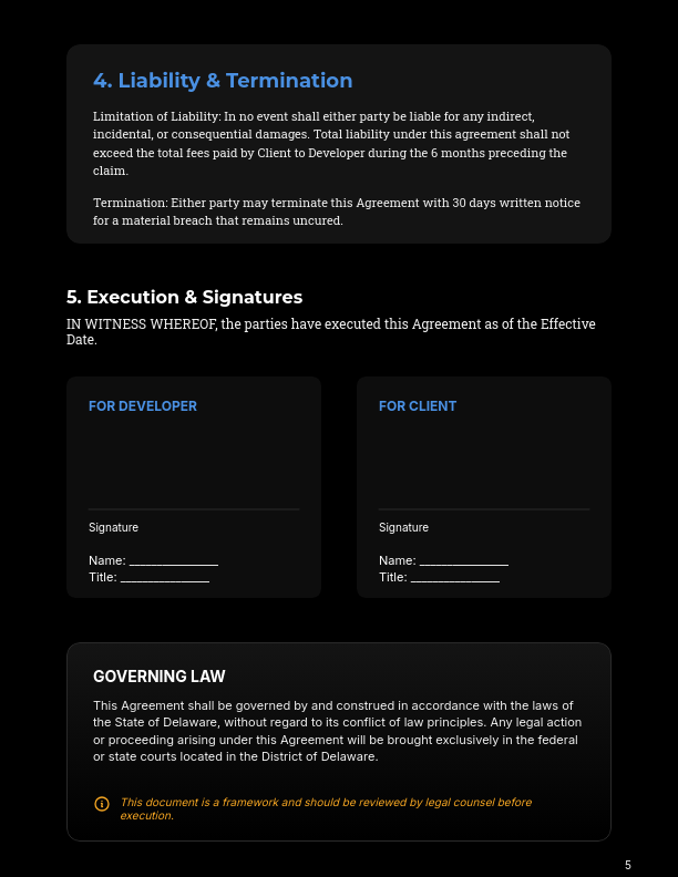 Software Development Master Agreement