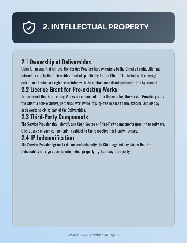 Enterprise Software Master Service Agreement