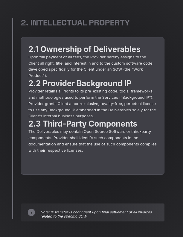 Master Software Development Services Agreement