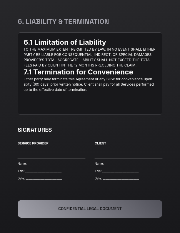 Master Software Development Services Agreement