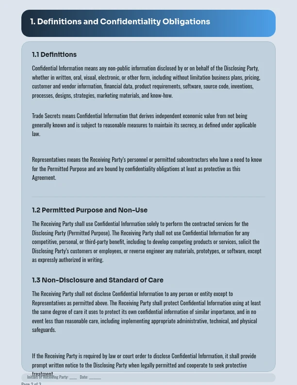 Independent Contractor Confidentiality Agreement