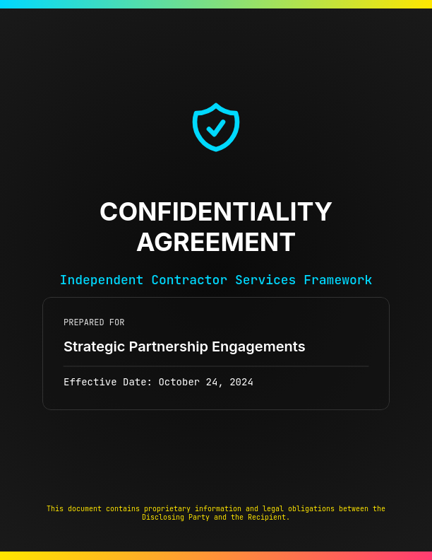 Independent Contractor Confidentiality Agreement