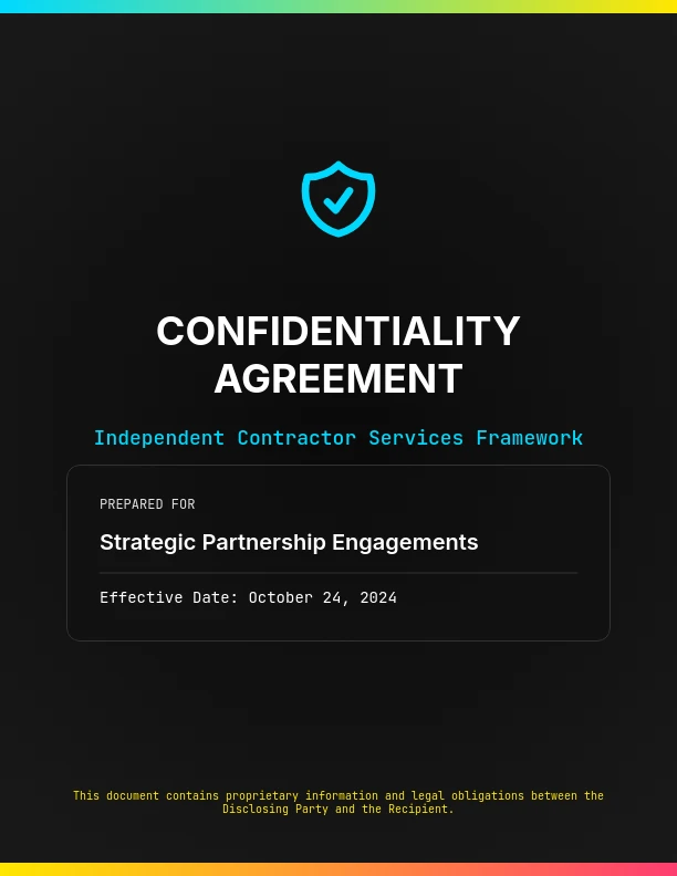 Independent Contractor Confidentiality Agreement