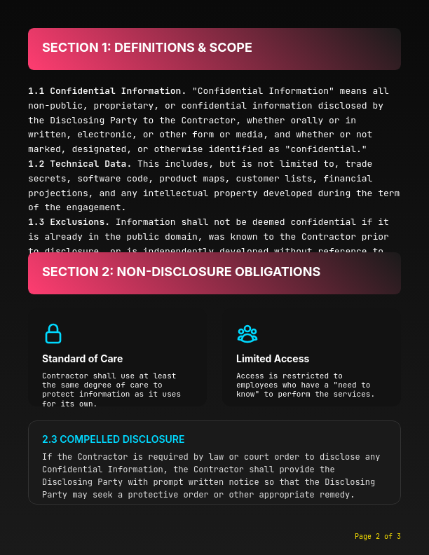 Independent Contractor Confidentiality Agreement