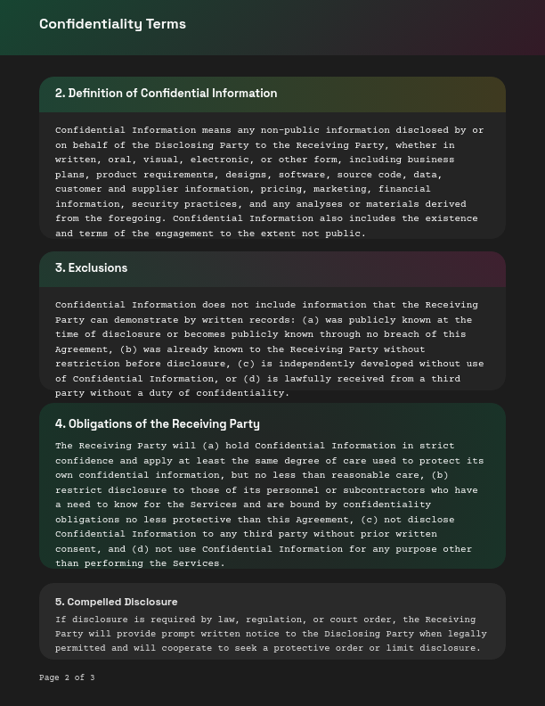 Contractor Confidentiality & Non-Disclosure