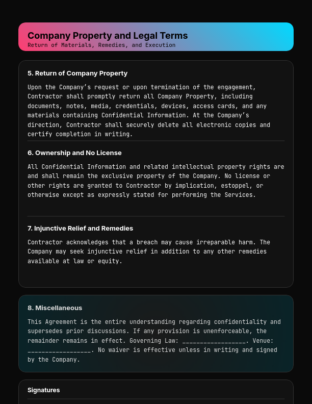Independent Contractor Confidentiality Agreement