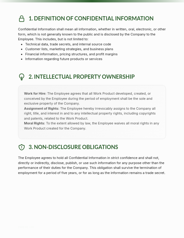 Staff Confidentiality and Proprietary Rights