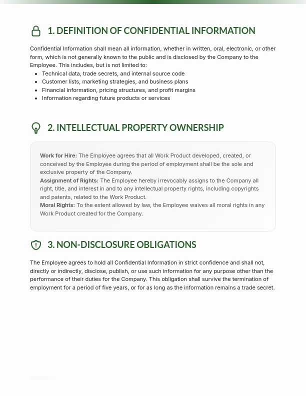 Staff Confidentiality and Proprietary Rights