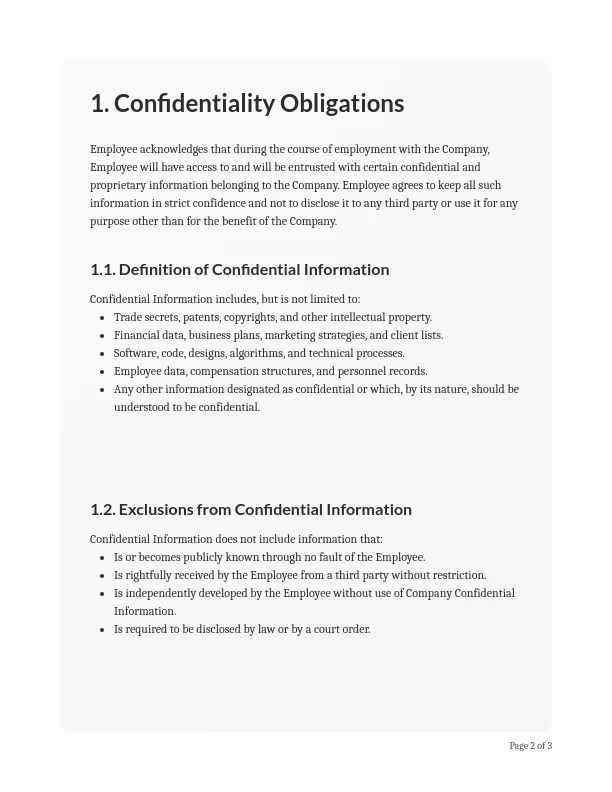 Employee Confidentiality and IP Protection