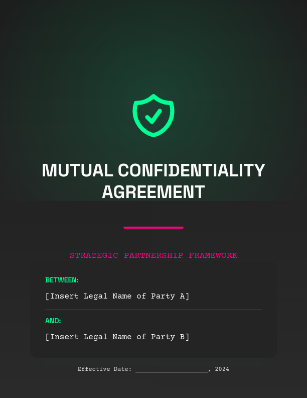 Bilateral Confidentiality and Non-Disclosure