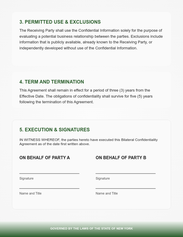 Standard Mutual Confidentiality Agreement