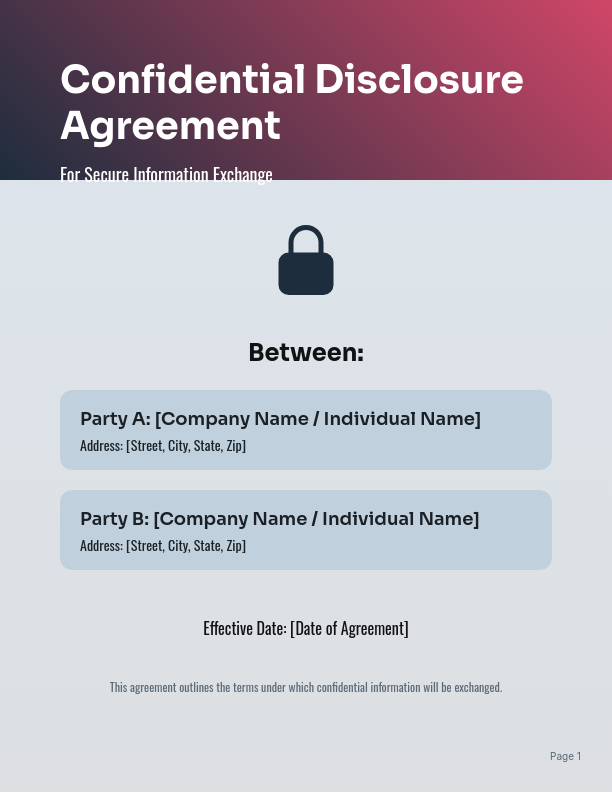 Standard Two-Way Non-Disclosure Agreement