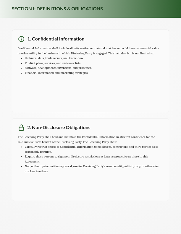 Mutual Confidentiality Agreement