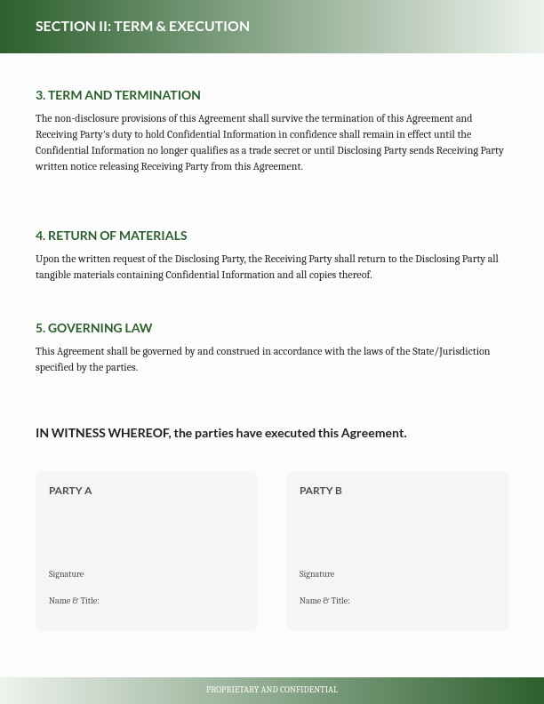 Mutual Confidentiality Agreement