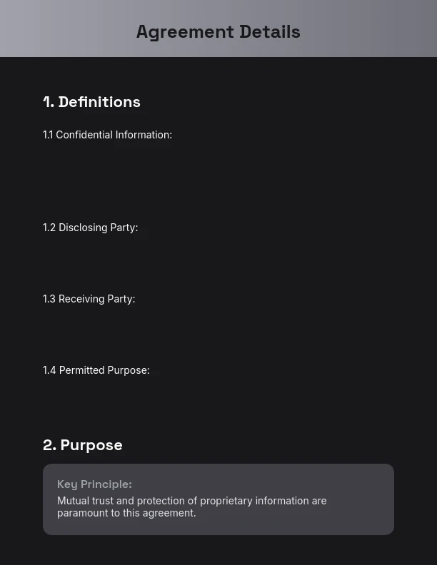 Mutual Confidentiality and Non-Disclosure